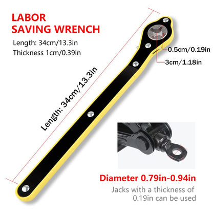 UK-1054 Auto 360 Degrees Swivel Car Jack, Handle Scissor Jack, Garage Tire Wheel Lug Wrench, Lift Speed Handle Tool