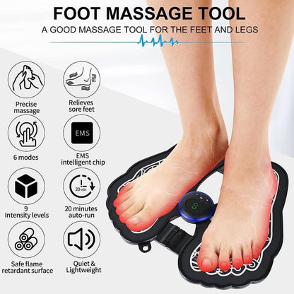 UK-0051 (COMBO) EMS Foot massager and butterfly combo Deep Kneading Circulation Foot Booster for Feet and Legs Muscle Stimulator,Folding Portable Electric Massage Machine with 8 Modes 19