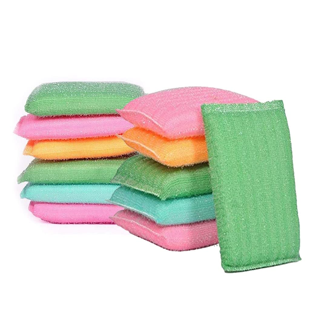 UK-0372  Scratch Proof Kitchen Utensil Scrubber PAD - Pack of 12 ( MULTICOLOR)