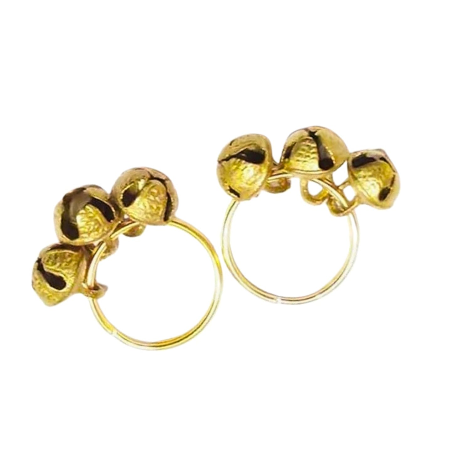 UK-0629 Clapping Brass Ghungroo Kadi Fingre Ring for Pooja Aarti (1Pair)