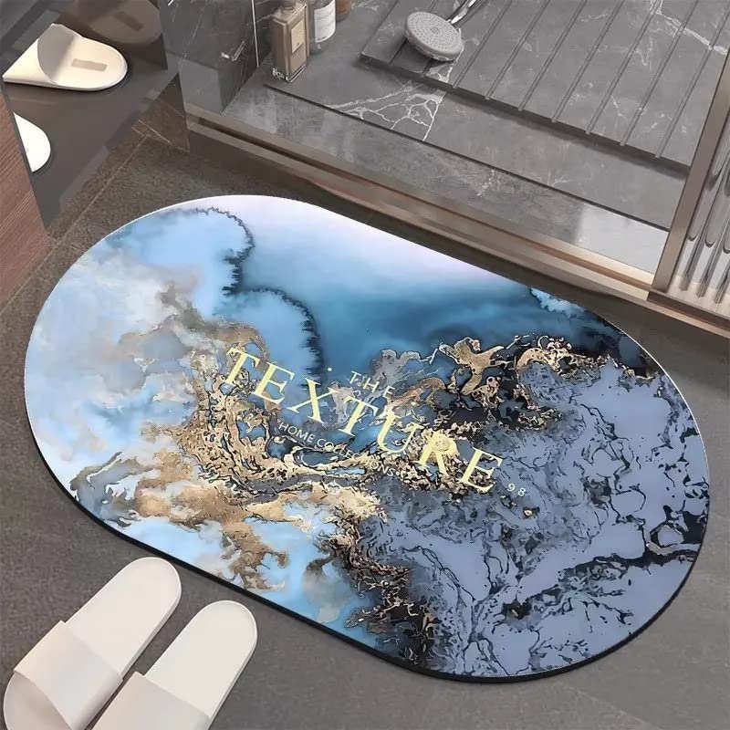 Floor Mat, Doormat, Bathroom Carpet Cushion Mat Bathroom mat Water Absorbing Non Slip Floor mat Quick Drying Water for Home Diatomite Door Mat Soft Silicone Super Absorbent(MULTI-DESIGN)