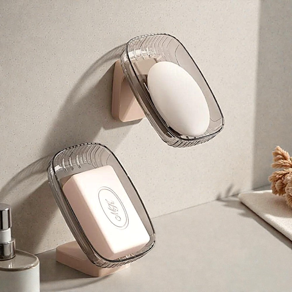 UK-1049 Soap Box, Soap Holder with Fast Water Drainage | Premium Plastic Soap Dish for Bathroom, Wash Basin & Kitchen ( 1PC )