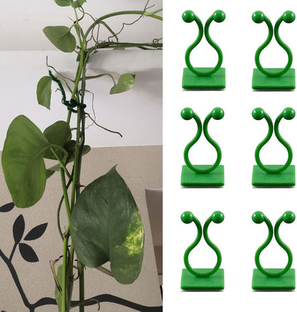 UK-0254 Tree Clip Plant Wall Climbing Fixing Clips, Reusable Self Adhesive Plant Support Garden Twist Clips