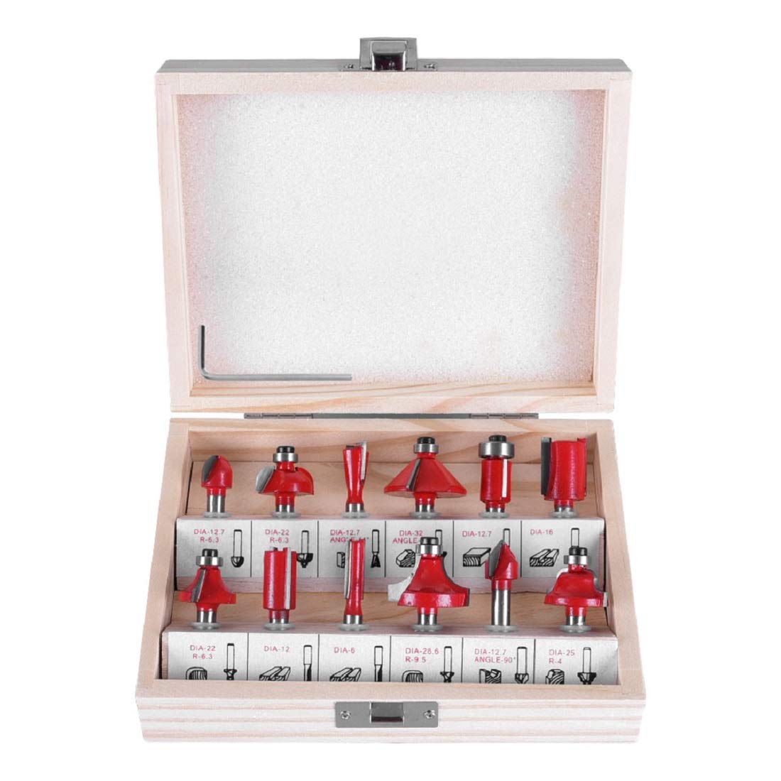 UK-0106  12 / 15PCS MILLING CUTTER ROUTER BIT SET