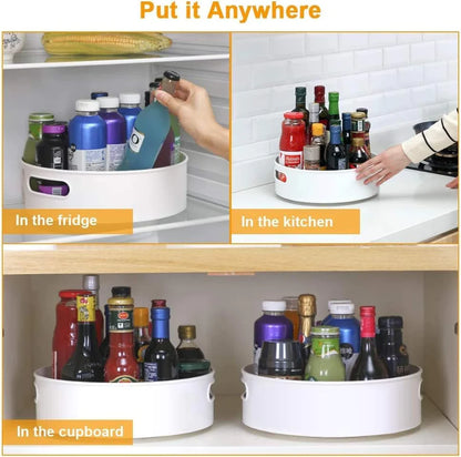 UK-0077 360° Rotating Organizer Tray/Kitchen Organizer/Multi- Function Rotating Tray/Cosmetics Organizer