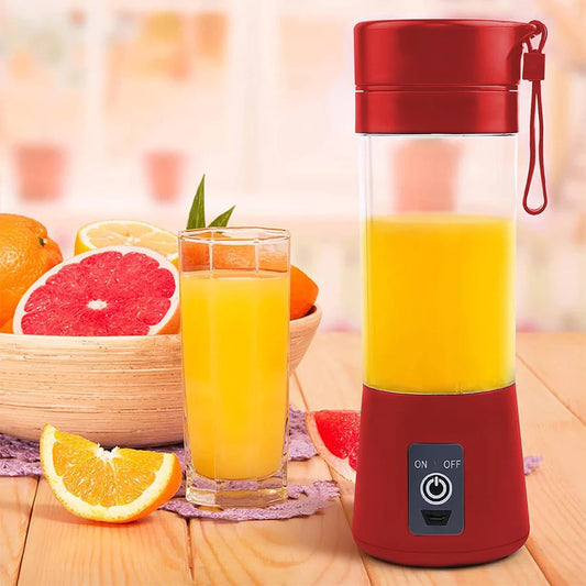 UK-0090 6 Blades Juicer Rechargeable Portable Electric USB Juicer Bottle Blender for Making Juice,Travel Juicer for Fruits and Vegetables,Juice Maker Machine (Multicolour)