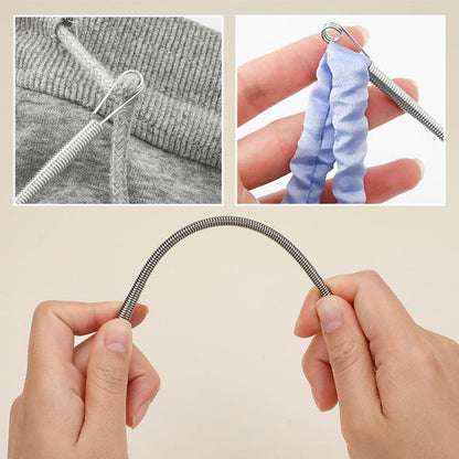 UK-1039 Stainless Steel Flexible  Universal rope /Bendable Spring Multi-Purpose Elastic/Rope Drawstring Threading Tool
