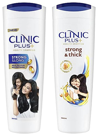 Clinic Plus Shampo With Milk Proteins & Multivitamins for Healthy and Long Hair - Strengthening Shampoo for Hair Growth