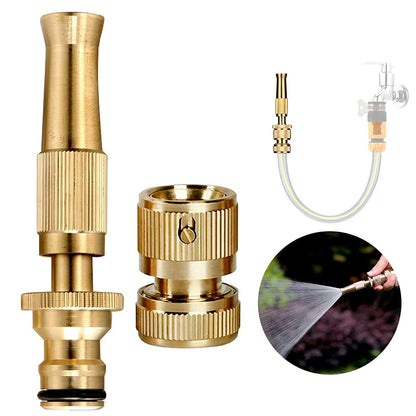 UK-0376 Golden Water Spray Gun, Water Jet Hose Nozzles Hose Pipe Spray Gun | Suitable for Cleaning Gardening/Washing Roads