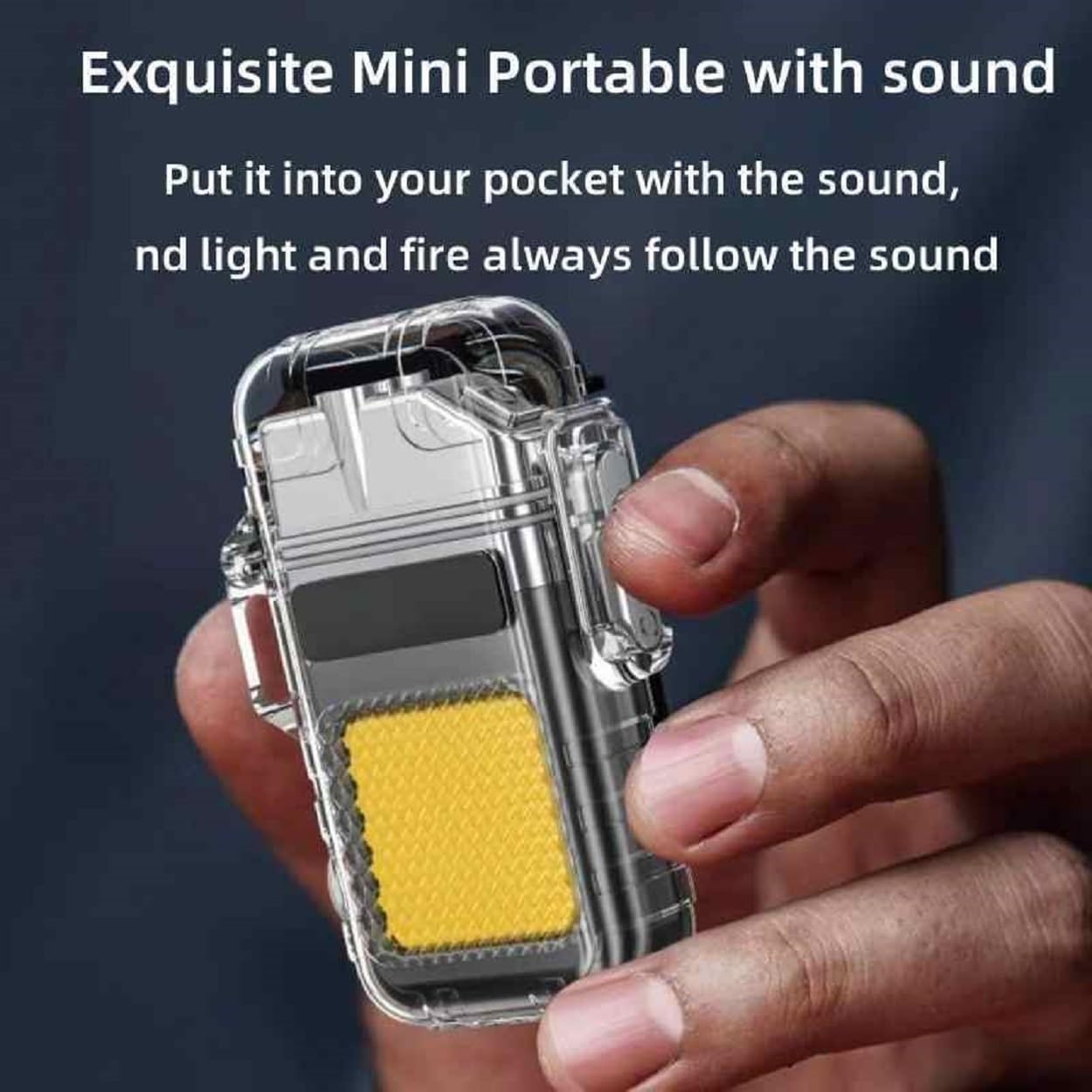 UK-1085 Dual Arc Plasma Lighter with COB LED Flashlight – USB Rechargeable Windproof Waterproof Keychain Lighter – Portable Flameless Electric Lighter with 3 Light Modes for Camping Hiking