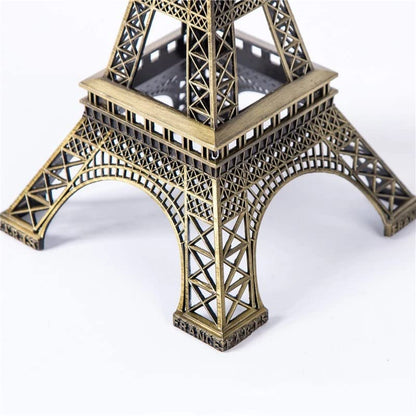 UK-0245 3D Metal Paris Eiffel Tower Metal Craft Famous Landmark Building Metal Statue, Cabinet, Office, Gifts Decorative Showpiece.