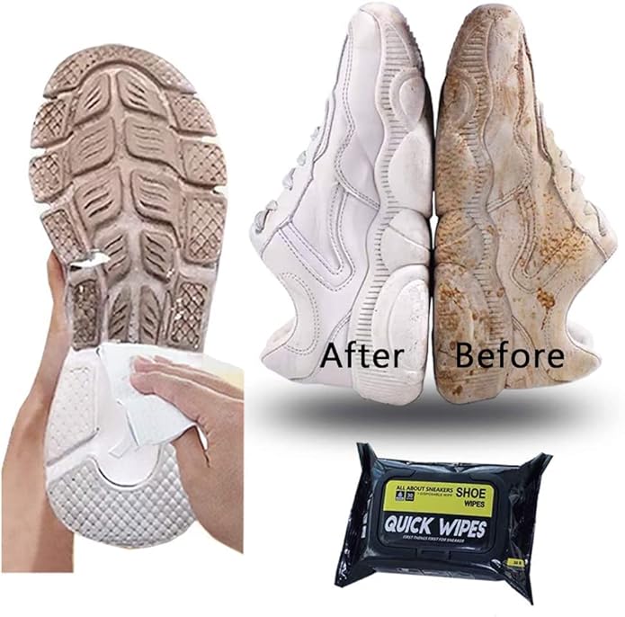 UK-0317 Shoe Cleaner Wipes 80 Pcs Best Quickly Remove Dirt & Stains - These Disposable Shoe Cleaning Wipes