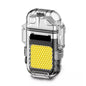UK-1085 Dual Arc Plasma Lighter with COB LED Flashlight – USB Rechargeable Windproof Waterproof Keychain Lighter – Portable Flameless Electric Lighter with 3 Light Modes for Camping Hiking