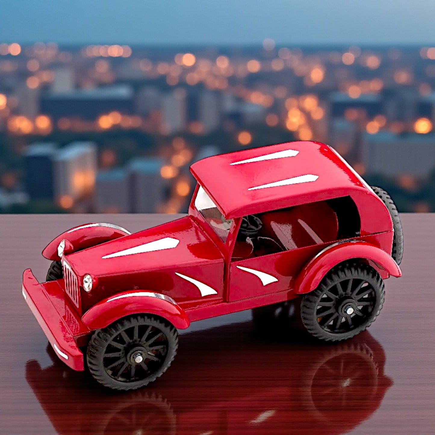 UK-1018 Vintage Metal CAR 10 INCH Big Unbreakable Full Metal Body CAR, Vintage CAR Toy Model Alloy Model Retro CAR Model Toy Vehicle Classic CAR Metal Vintage CAR