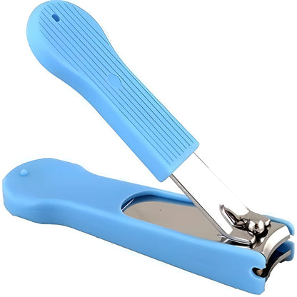 UK-0216 Nail Clipper with Comfort Grip Nail Catcher - Chrome Plated Toenails Clippers Nail Cutter Catches Clippings