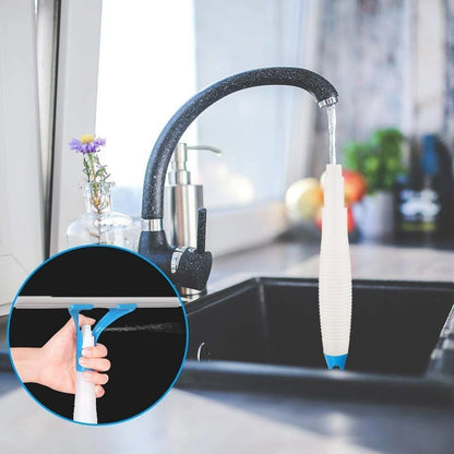 UK-0213 Glass Wiper Car Window Cleaner 3 in 1 Spray Type Cleaning Easy Glass Wiper Window Cleaning Wiper Spray Bottle Sprayer Glass Wiper Window Mirror Cleaning for Bathroom Tiles