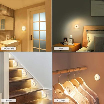 UK-0227 Motion Sensor Induction Night Lamp Light with Magnetic Base for Home