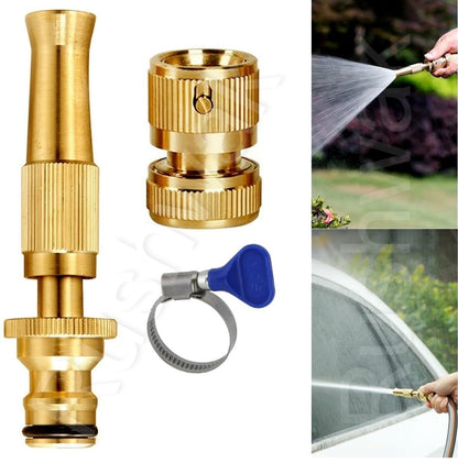 UK-0376 Golden Water Spray Gun, Water Jet Hose Nozzles Hose Pipe Spray Gun | Suitable for Cleaning Gardening/Washing Roads