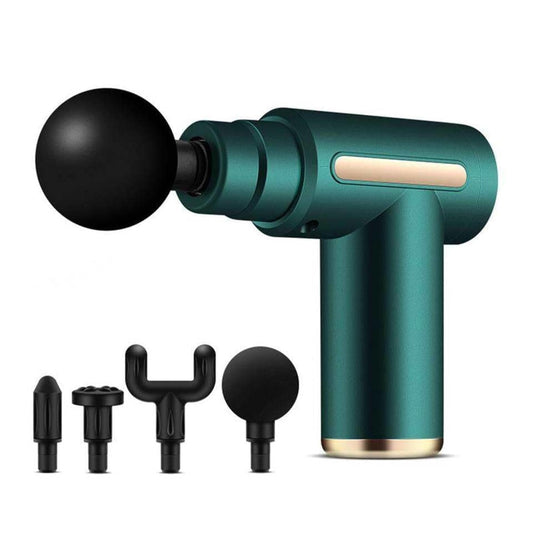 UK-0907 Portable Massage Gun – Deep Tissue Massager for Pain Relief | Unisex Handheld Muscle Relaxing Machine, 6 Speeds & 4 Heads