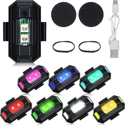 UK-0028 Led Mini Strobe Universal Anti-Collision Signal & Drone Light With 7 Colors Turn Signal Indicator Motorcycle, Helmet, Drone, Bicycle, Toys