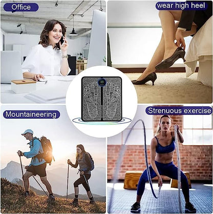 UK-0050 EMS FOOT MASSAGER, ELECTRIC FEET MASSAGER, DEEP KNEADING CIRCULATION FOOT BOOSTER FOR FEET AND LEGS MUSCLE STIMULATOR, FOLDING PORTABLE ELECTRIC MASSAGE MACHINE