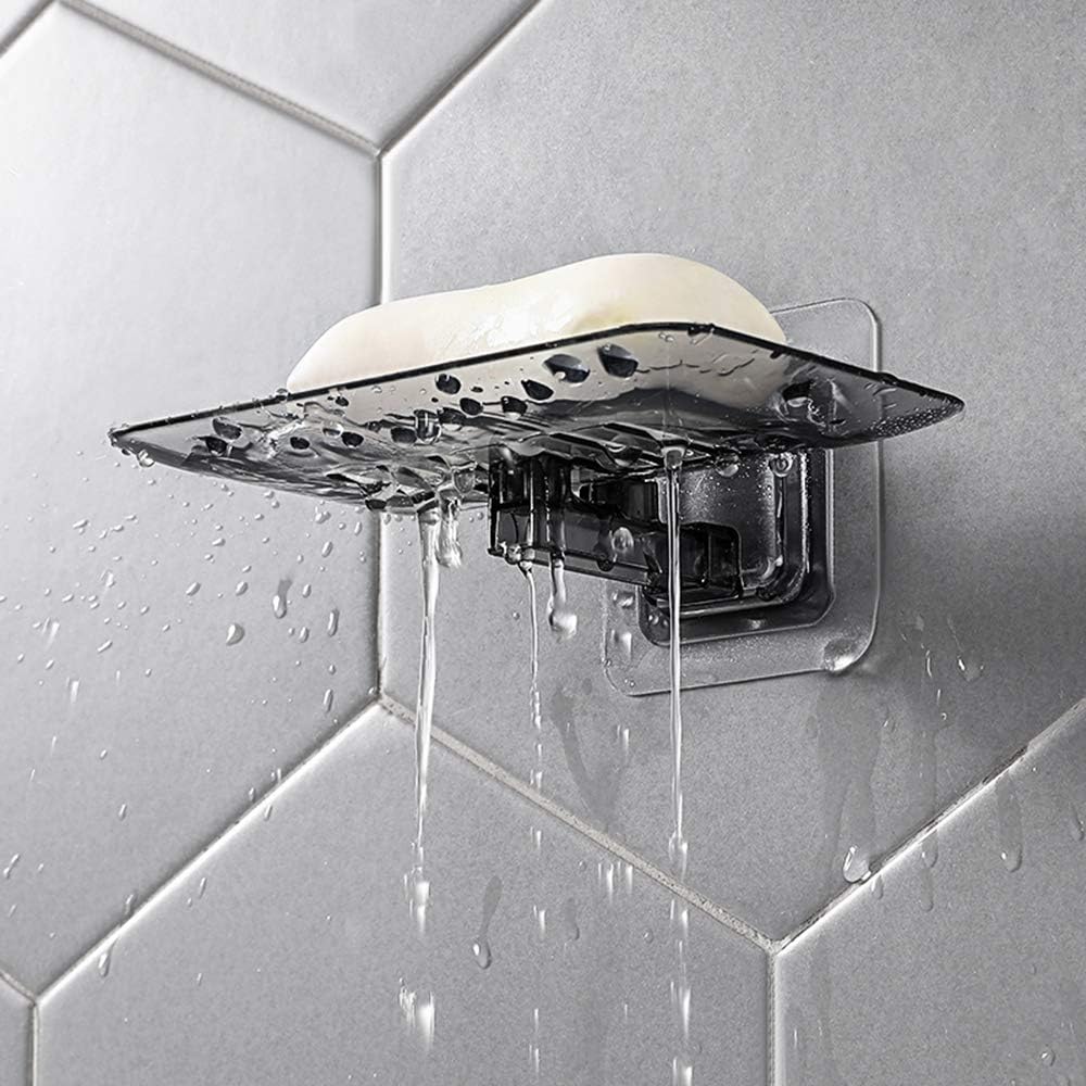 UK-0652 Soap Holder, Bathroom Soap Holder Soap Box Drain Soap Dish Wash Room Storage Soap Rack Bathroom