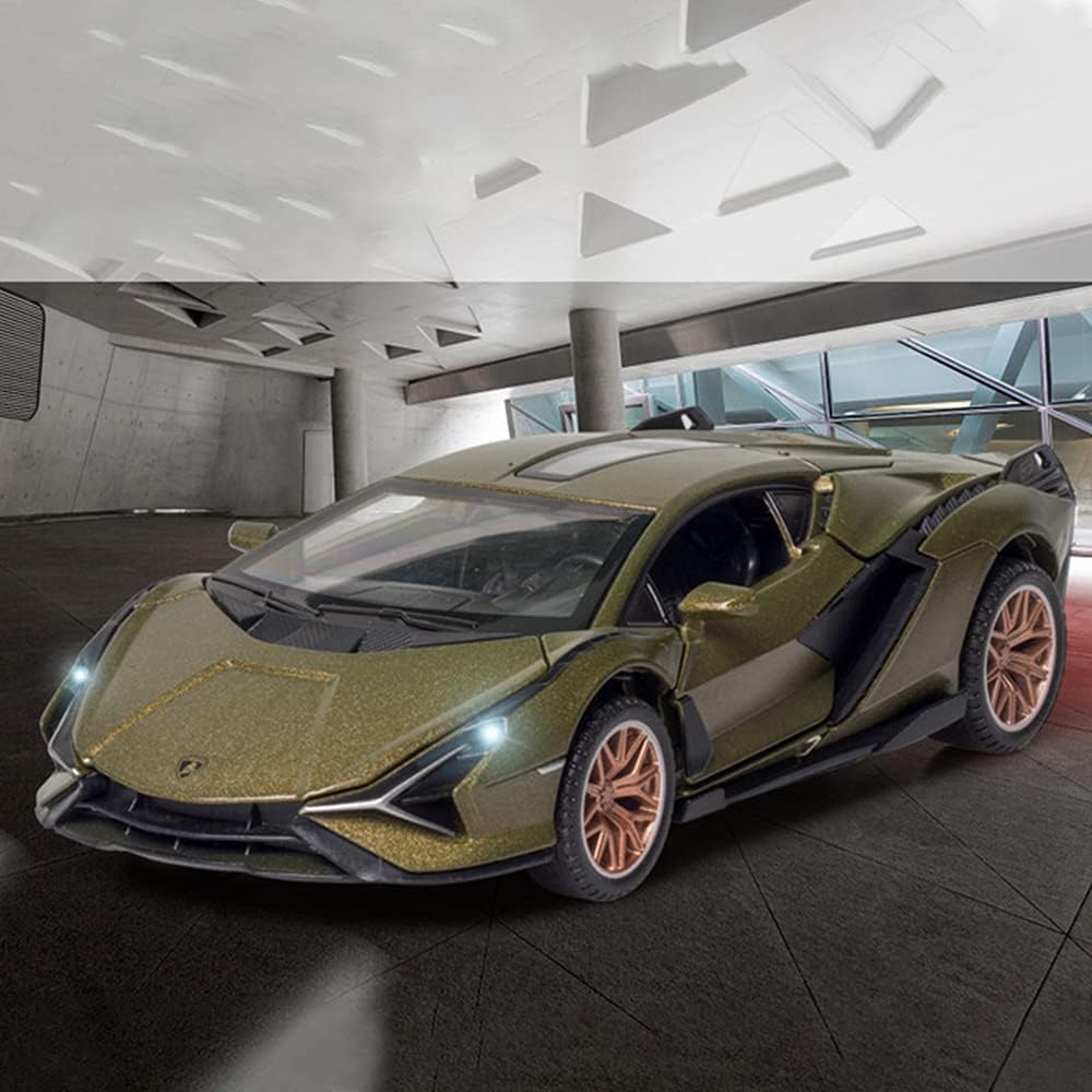 UK-1070 PLAY ME Lamborghini Model Car 1:32 Exclusive Alloy Metal Pull Back Die-cast Car Die-cast Metal Pullback Toy car with Openable Doors & Light Music