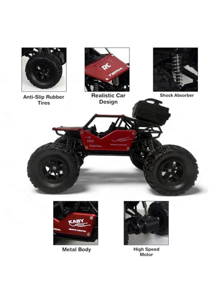 UK-1025 Rock Crawler Remote Control Car with Panels, 4WD Off-Road Vehicle, Large All-Terrain Tyres