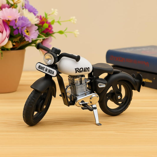 UK-0914 Metal Bullet Bike Motorcycle Scale Model Prototype Miniature Showpiece Toy with Side Stand for Birthday Gifts for Kids