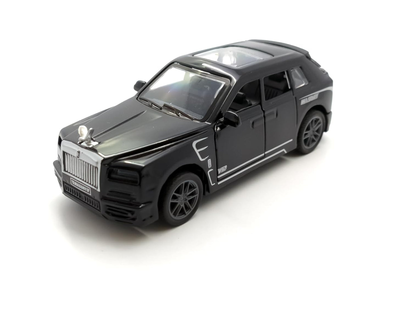 UK-0945 Rolls-Royce Cullinan Premium Car Toy for Kids Realistic Miniature Model , Metal Pull-Back Action Openable Doors Lights and Music