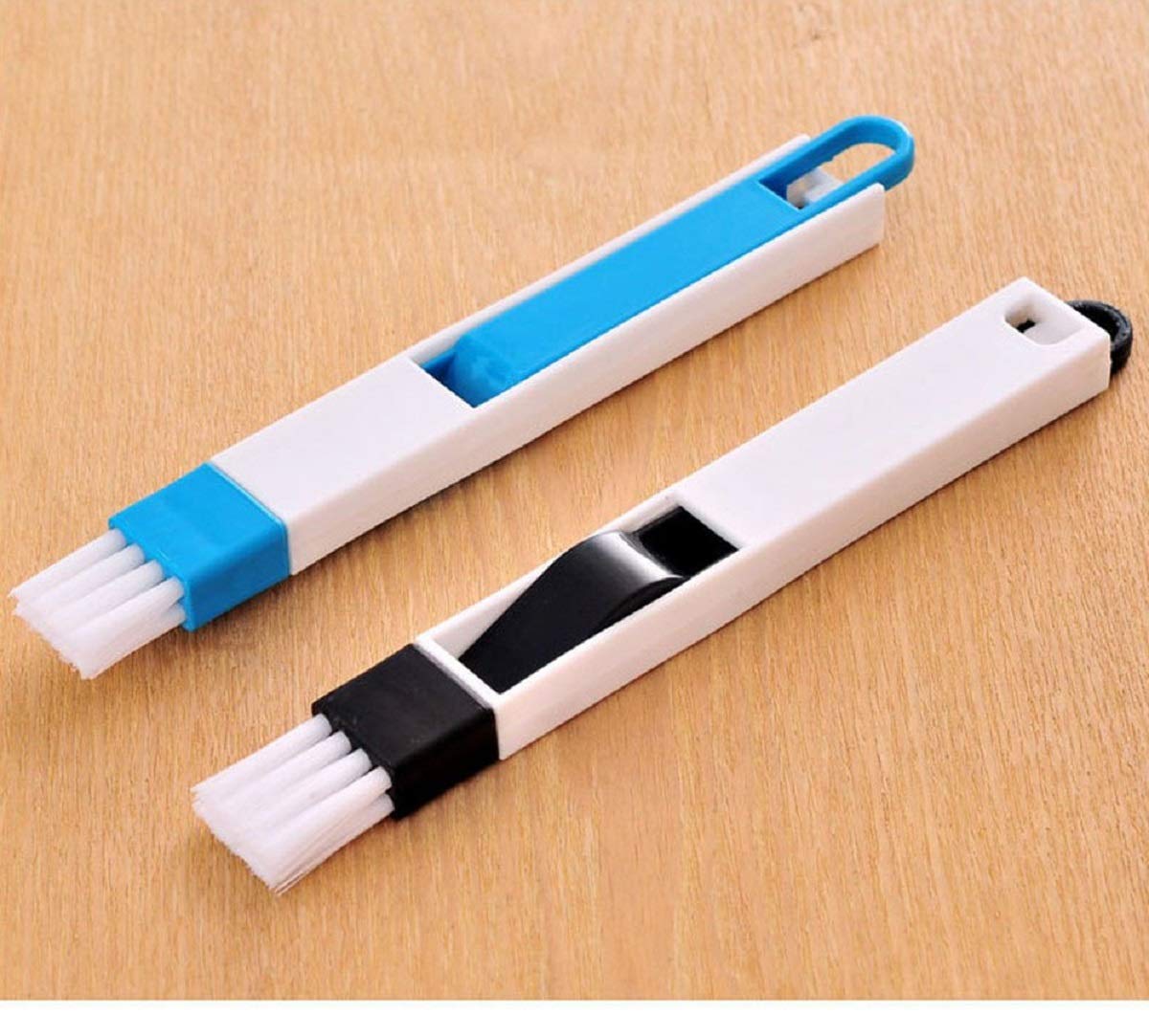 UK-0248 2 in 1 Multi Function Plastic Window Slot Keyboard Wardrobe Dust Removal Cleaning Brush