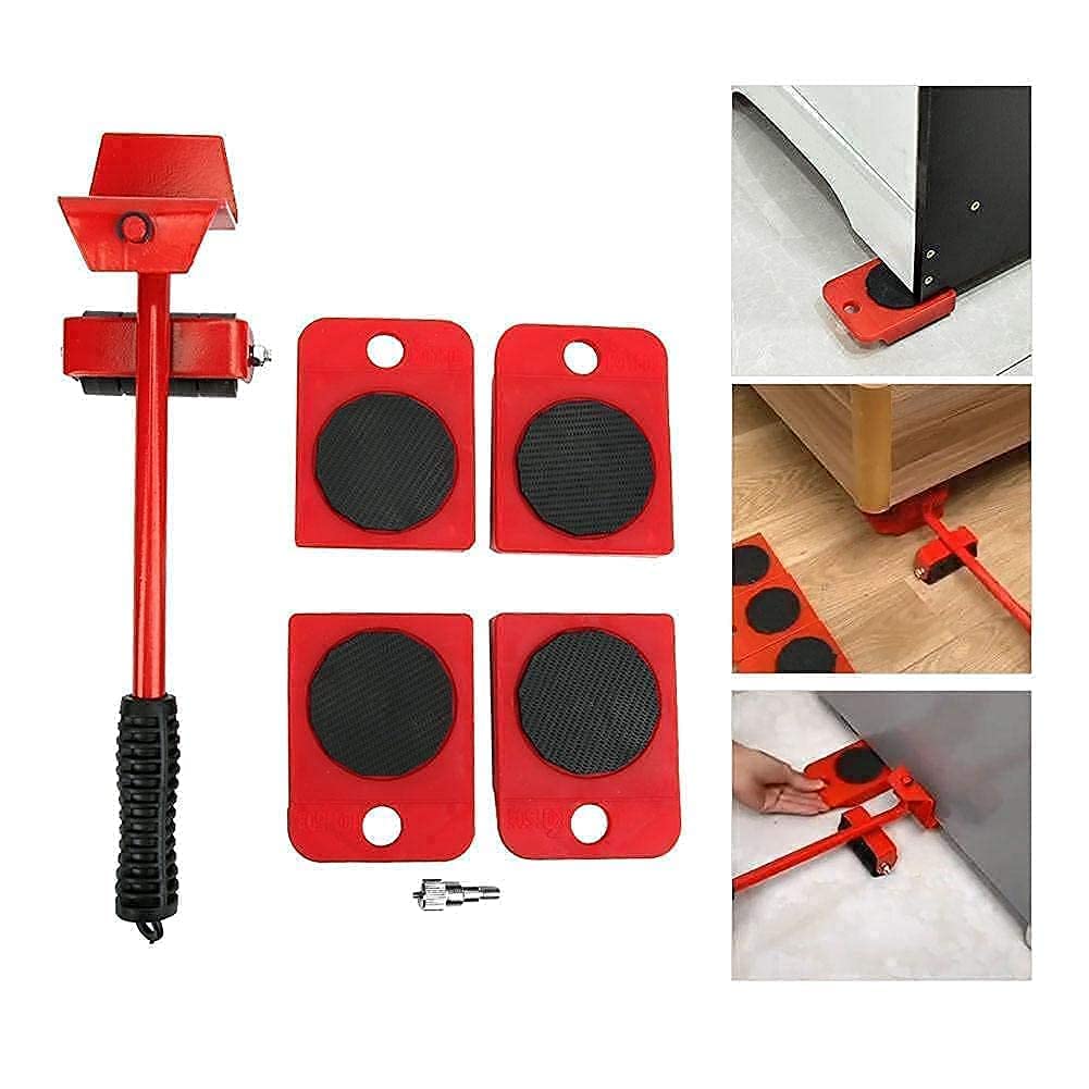 UK-0200 Furniture Lifter Mover Tool Set, Furniture Moving Roller Wheel Set for Washing Machines, Fridge,Sofa, Wardrobes Adjustable Height