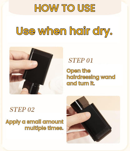 UK-1038 Hair Dye Stick Comb Waterproof and Sweat-Proof Root Touch-Up, Long Lasting Hairdressing Wand, Easy Hair Coloring Applicator for Men and Women, Quick Grey Hair Cover-Up Stick for Black Hair