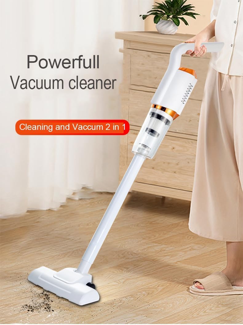 UK-0347 Wireless Vacuum Cleaner | Portable Cordless Handheld Vacuum Cleaner | Dust Collecting Cup with Floor Brush Connecting | All-in-one Machine Lazy Mop for Floor, Carpet (MULTI COLOR)