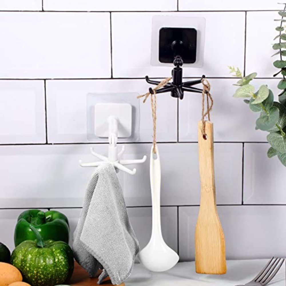 UK-0158 360 Degree Rotatable Hook for Kitchen Tools Hanging, Spoon and Spatula Hanger Hook, Hook Towel Hanger for Kitchen, Bathroom