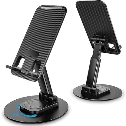 UK-0043 Mobile Rotatable Stand Height Adjustable iPhone Holder for Desk Portable Cellphone Stand Thick Case Friendly Compatible with All Mobile