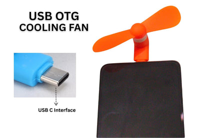 UK-0939 Portable Mini USB Type-C Fan for Mobile Phone and Power Bank