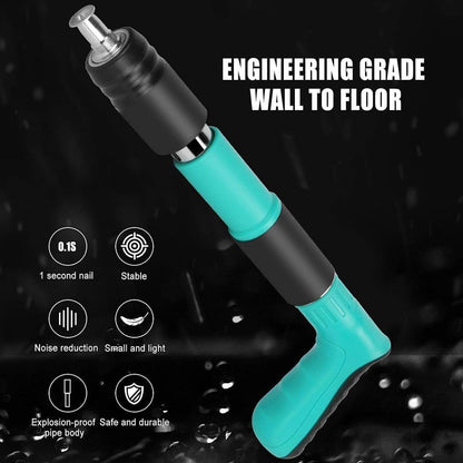 UK-0612 Manual Steel Nail Gun Tool, Concrete Nail Gun, Portable Mini Nail Shooting Machine with 10 Nails, Nail Wall Fixing Tool for Cement Walls, Household Woodworking