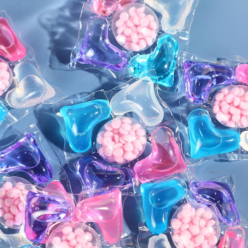 UK-1065 5 In 1 Washing Maching Laundry Pods | Laundry Gel Beads For Deep Cleaning Stain Removal | Semi-automatic Detergent Tablet For Front & Top Washing Machine(pc 10)