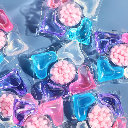 UK-1065 5 In 1 Washing Maching Laundry Pods | Laundry Gel Beads For Deep Cleaning Stain Removal | Semi-automatic Detergent Tablet For Front & Top Washing Machine(pc 10)