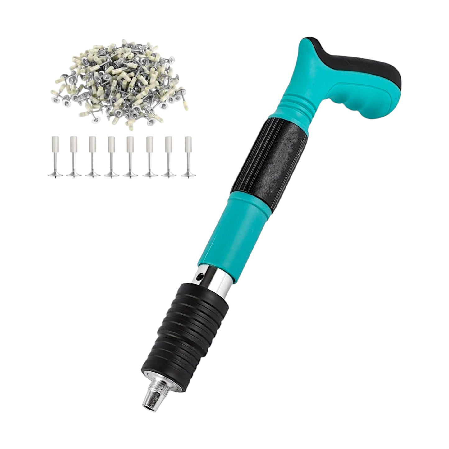 UK-0612 Manual Steel Nail Gun Tool, Concrete Nail Gun, Portable Mini Nail Shooting Machine with 10 Nails, Nail Wall Fixing Tool for Cement Walls, Household Woodworking