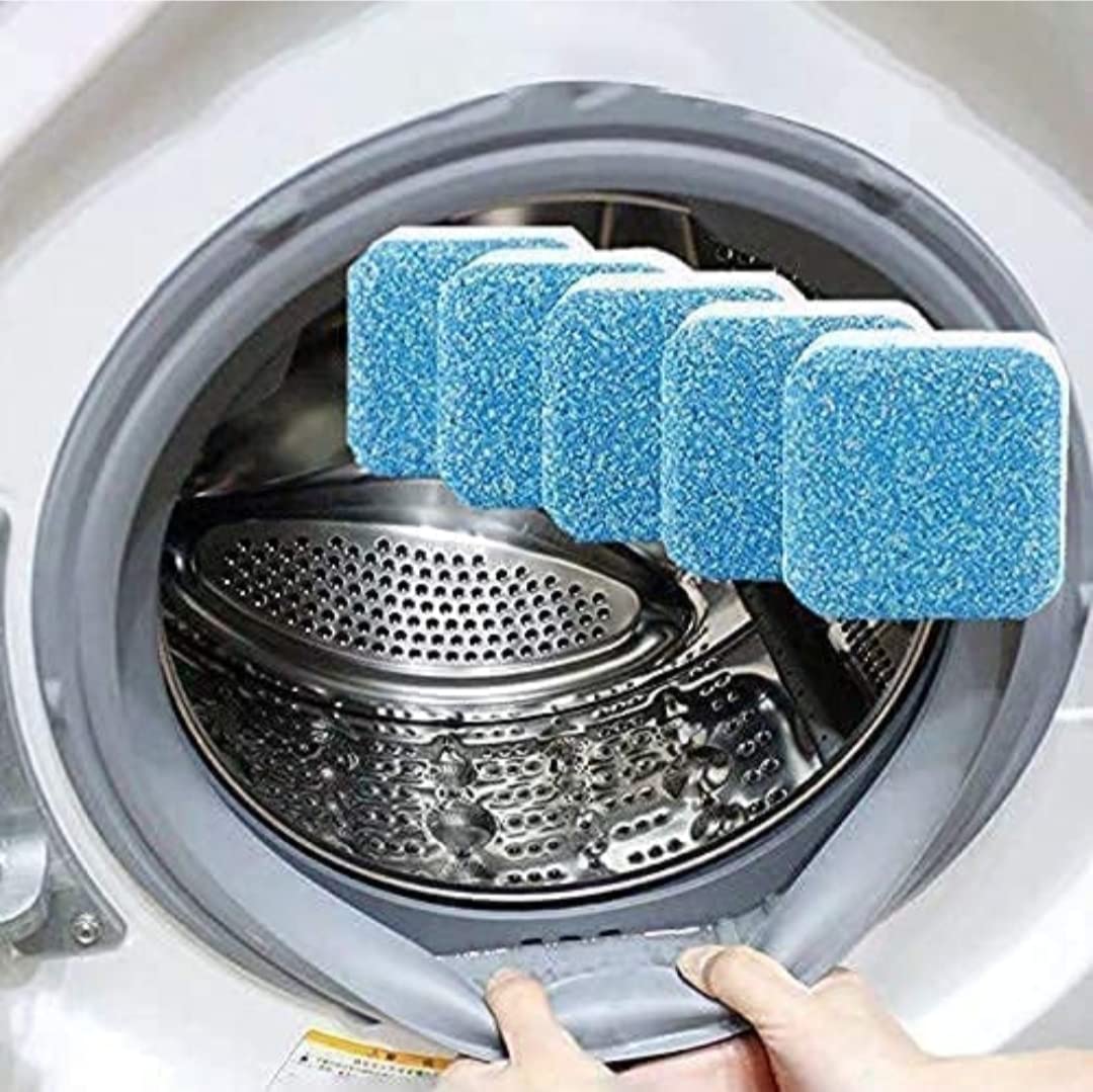 UK-0100  Washing Machine Cleaner Tablet, Descaler Powder for Top Load, Front Load, Fully Automatic, Deep Cleaner, Tub Cleaner, Drum Stain Cleaner