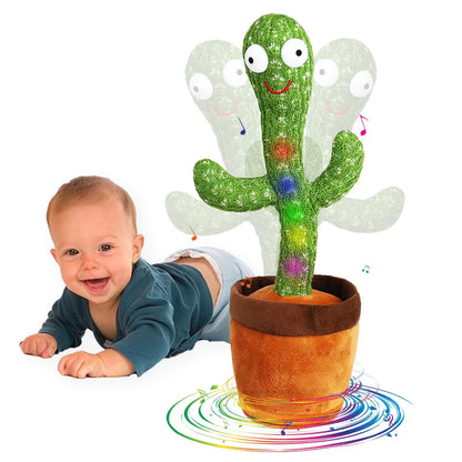 UK-0076 Dancing Cactus Toy for Babies Talking, Speaking, Recording | Repeat What You Say | Singing Electronic Pet for Toddlers | Swing and Sing Toy-Charger Cactus Toy Plant..