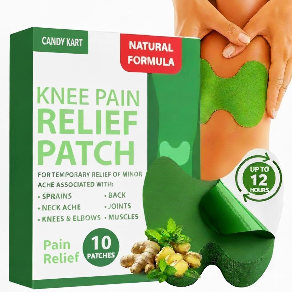 UK-1037 Knee Pain Relief Patches,Inflammation Patch Sticker Instant Relief from Pain glucocare Joint Pain Relief Products Natural Wormwood Extract Patch (pack- 10 patches)