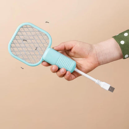 UK-0878 Mini Mosquito Killer Lamp 2 in 1 Multicunctional Angle Portable Bug Zapper Electric USB Rechargeable Mosquito Fly Bat Swatter