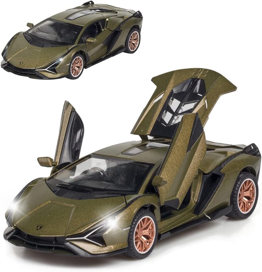 UK-1070 PLAY ME Lamborghini Model Car 1:32 Exclusive Alloy Metal Pull Back Die-cast Car Die-cast Metal Pullback Toy car with Openable Doors & Light Music