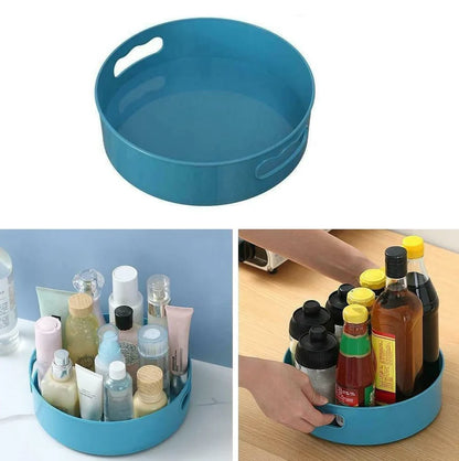 UK-0077 360° Rotating Organizer Tray/Kitchen Organizer/Multi- Function Rotating Tray/Cosmetics Organizer