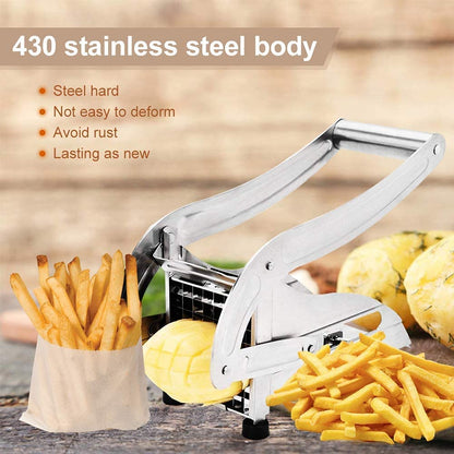 UK-0162 Stainless Steel French Fries Potato Chips Maker Machine Fry chip Cutter Strip Cutting Slicer