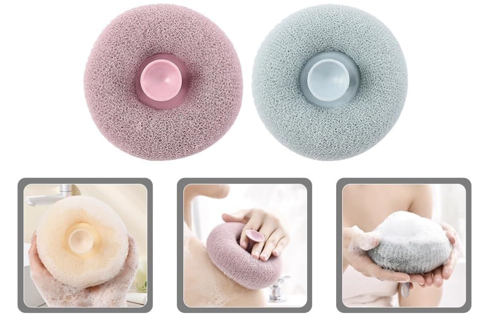 UK-0362  Loofah Bath Sponge Body Scrubber Mesh for Men Women Exfoliating Bath Sponge Cleaning Brush for Body