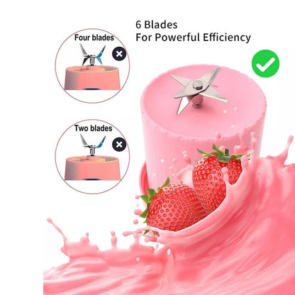 UK-0224 USB Rechargeable Mini Juicer Blender, Electric Juicer Bottle Blender Mixer Grinder, Personal Size Blender for Juices, Shakes and Smoothies, Fruit Juicer Machine